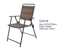 Mobilier d'extérieur Chaise pliable pliable en acier Table en verre Ensemble de table de chaise de salle à manger pliable pour le jardinage en plein air