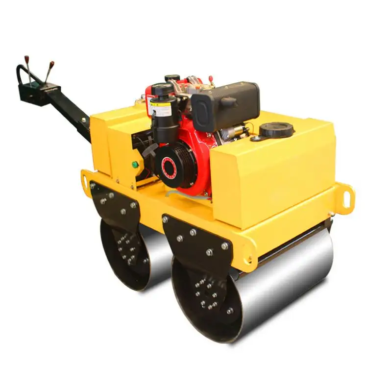 Engineering Small Twowheel Asphalt Vibration Road Compacting Machine High Efficiency Handsupported Hydraulic Road Roller