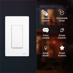 Interruptor de Botón Pulsador de 3 Vías/Un Solo Polo MOES Star Ring Tuya WiFi, Requiere Cable Neutro, Control Remoto por Aplicación, Control por Voz con Alexa y <span class=keywords><strong>Google</strong></span> - Product Image 2