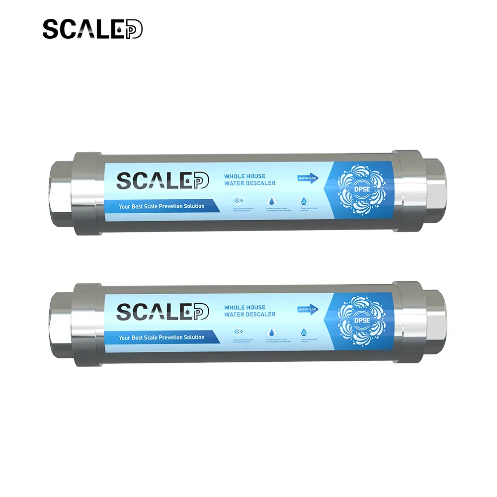 El equipo de descalcificación de agua de alto tiempo de ejecución Scaledp filtra el agua de forma segura y rápida sin contaminación secundaria del agua.