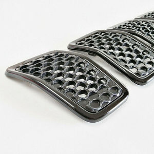 Rejilla de entrada de aire frontal de malla de nido de abeja negra para Jeep Cherokee 2019-2021, material ABS, pieza de mejora de reequipamiento - Product Image 2