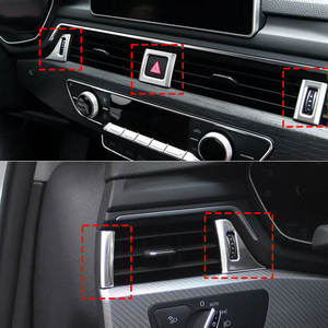 Marco Decorativo de Acero Inoxidable para la Rejilla de Ventilación del Aire Acondicionado Delantero, Accesorios Interiores para el Tablero de Instrumentos de Automóviles Audi A4L 2017-2019 - Product Image 1