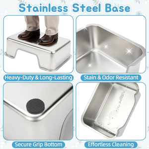 <span class=keywords><strong>Bac</strong></span> à litière personnalisé en acier inoxydable de grande taille avec grille de tamisage pour lapins, cochons d'Inde et furets – Toilettes pour animaux de compagnie faciles à nettoyer - Product Image 5