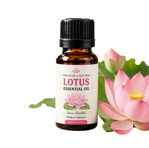 Huile essentielle de lotus vietnamienne 100% pure et naturelle pour l'aromathérapie, le spa et le massage, en provenance du Vietnam - Product Image 1