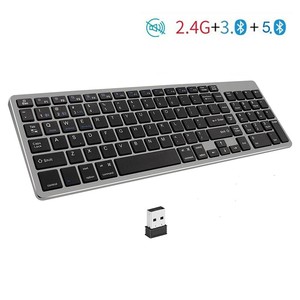 Wireless Full Size <b>Keyboard</b> and Mouse Set English Layout 2.4G wireless & BT daul mode Connection <b>keyboard</b> mouse for Home Office - Product Image 3