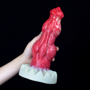 Dildo FAAK Warna Populer 23cm Bentuk Simpul Fantasi Hewan <span class=keywords><strong>Penis</strong></span> Anjing Karet Buatan Silikon Mainan Seks Dewasa untuk Wanita - Product Image 6