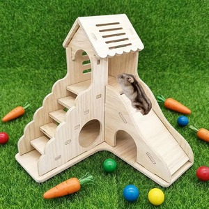 Toboggan modulaire <span class=keywords><strong>en</strong></span> <span class=keywords><strong>bois</strong></span> pour petits animaux (hamster) - Écologique, montage facile, toboggan amusant pour salon - Product Image 5