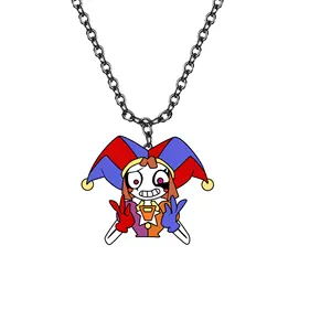 Wholesale comedy anime peripherals The Amazing Digital Circus clowns various characters image necklace pendant jewelry