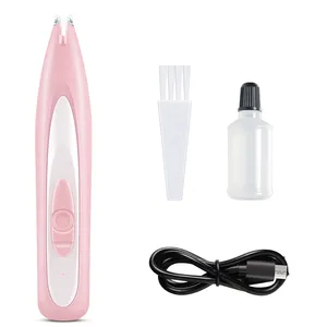Low Noise Small Blade LED Electric Clipper Trimmer for Pets Steel and ABS Material for Cleaning and Grooming Cat and Dog Hair