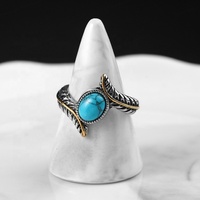Nouveauté 2024 : Bijoux en turquoise, plumes, cadeaux, bracelets ouverts, bagues en acier inoxydable 316L, directement de l'usine