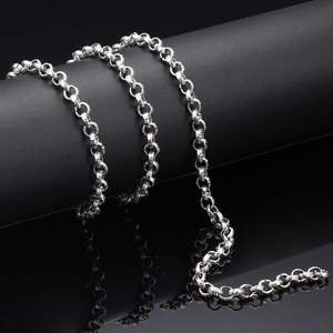 Wholesale Textured Rolo <b>Chain</b> | Embossed O Ring <b>Necklace</b> <b>Chain</b> Roll for Jewelry Making - Product Image 3
