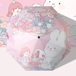 ร่มพับได้แบบยืดหดได้ ทำจากเหล็กและพลาสติก ลายการ์ตูนสร้างสรรค์ สำหรับโฆษณาและเป็นของขวัญ - Product Image 3