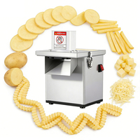200W 220V Stille gemotoriseerde commerciële groente- en fruit snijmachine met aardappelmes voor restaurants en keukens