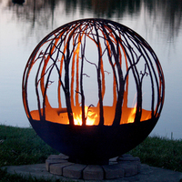 Globe de feu en acier inoxydable, accessoire d'extérieur pour armoire de feu
