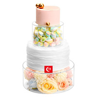 Support à gâteau carré transparent à 4 niveaux, séparateur de gâteau en acrylique remplissable, présentoir à desserts pour anniversaire et mariage, fournitures de décoration de gâteaux