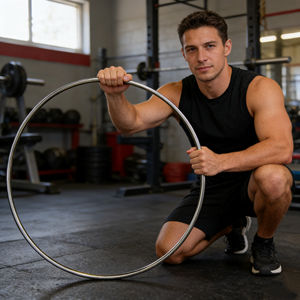 Cerceau <span class=keywords><strong>aérien</strong></span> en acier inoxydable poli Holahoop 19 mm 80 cm, cerceau métallique de cirque pour artistes, gym à domicile, <span class=keywords><strong>yoga</strong></span> - Product Image 2