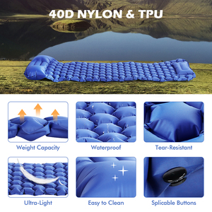 Matelas <span class=keywords><strong>de</strong></span> couchage <span class=keywords><strong>gonflable</strong></span> ultraléger pour le camping en plein air, matelas pneumatique auto-gonflant, <span class=keywords><strong>tapis</strong></span> <span class=keywords><strong>de</strong></span> <span class=keywords><strong>sol</strong></span> pliable pour la terrasse - Product Image 3