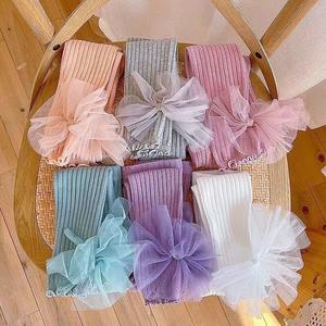 กางเกงเลกกิ้งผ้าคอตตอน<span class=keywords><strong>ล</strong></span>ายดอกไม้<span class=keywords><strong>ล</strong></span>ูกไม้ม้วนได้สำหรับเด็กผู้หญิง - Product Image 1