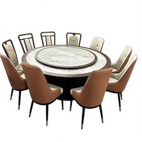 Ensemble table et chaises électriques polyvalents, plateau en bois aspect marbre, écologique, pour salle à manger commerciale, salon, appartement