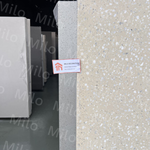 ML-ST030-Prefabricated terrazzo slabs with a beige base color and white translucent <b>stones</b> - Product Image 3