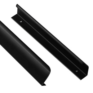 Resonance Hidden <b>Cabinet</b> Handle Flat Black Modern Minimalist Surface Mount Easy Installation Furniture Hardware - Product Image 2