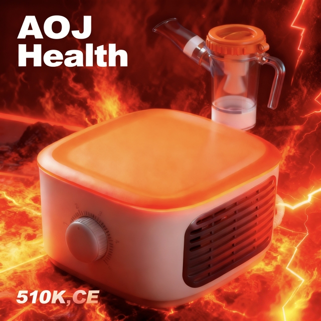 Portable Adult Kids Compressor Nebulizer Machine Mesh Inhaler Automatic Cleaning Low Noise Home Use Aerosol Therapy AOJ Health