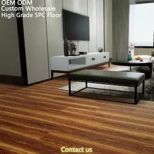 OEM ODM防水木纹点击瓷砖100% PVC乙烯基塑料6厘米SPC地板价格便宜防滑室内酒店用
