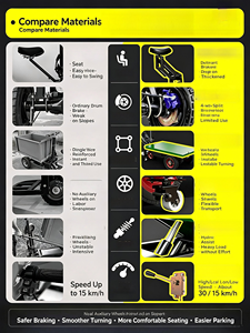 Chariot à béton électrique, camion à boue électrique, véhicule de transport pour chantier, benne basculante hydraulique verticale, roues pleines - Product Image 3
