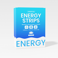 Bandes de film orales à dissolution rapide pour végétaliens, énergie et concentration, caféine, vitamine B12, électrolytes pour adultes - Soutient l'équilibre électrolytique