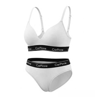 Fabricant OEM et ODM, impression personnalisée du logo, tailles variées, ensemble de soutien-gorge de sport pour femme, ensemble de bikini à deux pièces, soutien-gorge croisé