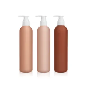 Tùy Chỉnh Nhựa 250Ml Hình Trụ Mỹ Phẩm Chai HDPE Với Nước Dầu Gội Dispenser Lotion Bơm Gel Tắm Chai