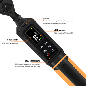 3/8 "lái xe kỹ thuật số mô-men xoắn cờ lê với LED cảnh báo cho ô tô, đi xe đạp, đo lường tesks hoặc sửa chữa nhà - Product Image 3