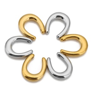 Pendentif fer à cheval en forme de U en acier inoxydable, demi-lune plaqué or pour la fabrication de colliers, accessoires de bijoux DIY - Product Image 5