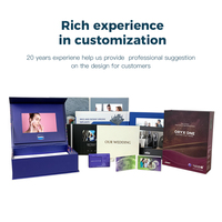 Máquina de impresión de invitación de boda, álbum de libros de vídeo digital, pantalla de póster digital, tarjeta de visita de vídeo, folleto de vídeo