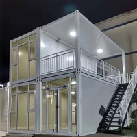 Maison conteneur préfabriquée à deux étages en kit, à panneaux sandwich, avec une pièce individuelle standard, pour logement à louer rapide