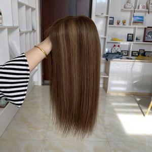 2026 พร้อมส่ง ท็อปเปอร์ผมแท้แบบยุโรป ไร้รอยต่อ 9x9 ฐานไหม สีน้ำตาลบาลายาจ ขายส่ง - Product Image 2