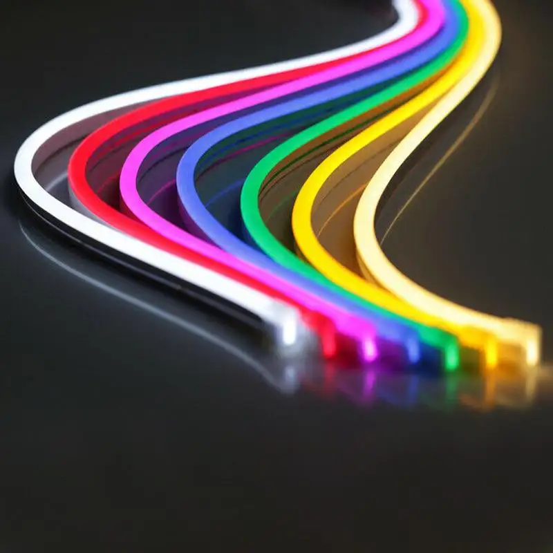 Bande lumineuse LED mince côté smd 5050 rgb 12v dmx corde flexible smd2835 3014 bande lumineuse LED étanche extérieure
