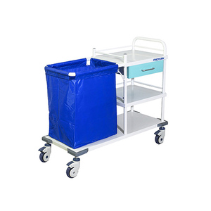 Ziekenhuis Medische Vuile Doek Linnen Winkelwagen Schone Linnen Winkelwagen Met Zak Ziekenhuis Linnen Trolley Prijs - Product Image 2