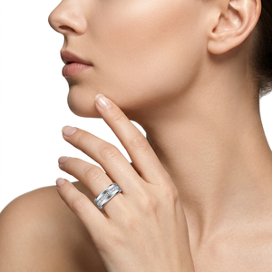 Anillo de Eternidad de Tungsteno para Hombre con Circonita Cúbica de Corte Princesa Creada en Laboratorio, Anillo de Boda con Engaste en Canal, Estilo Clásico - Product Image 5