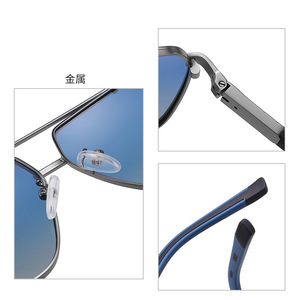 Gafas de Sol Danda con Marco Metálico, Lentes con Degradado Azul, Protección UV400, Estilo para Conducir y Viajar para Hombre - Product Image 4