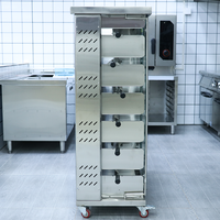 Machine à rôtir verticale commerciale HELAXEN pour poulet, rôtissoire automatique rotative (acier inoxydable) GPL/gaz naturel