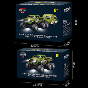 HENGGUAN 1:64 <span class=keywords><strong>Modelo</strong></span> de Camioneta de Simulación de Seis Ruedas con Garaje de Estacionamiento, de Metal, a Control Remoto, para Niños - Product Image 5