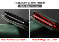 Dompet Kartu Panjang Berbahan Suede Mewah dengan Logo Kustom untuk Pria, Dompet Minimalis dengan Interior Kulit
