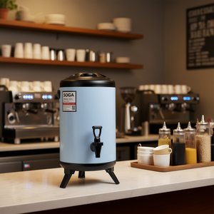 Dispensador de bebidas aislado de acero inoxidable Soga de 10L con grifo para té, café, jugo y leche - Product Image 2