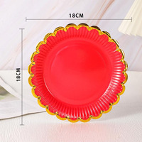 50 Assiettes en Carton de 18 cm Couleurs Unies Jetables Marque ML Modèle ML678 pour Anniversaires, Mariages et Fêtes (Femmes et Hommes)