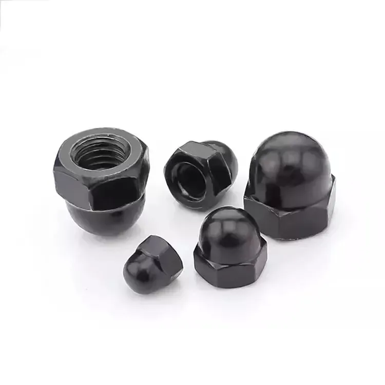 Écrou de fixation personnalisé en acier au carbone noir 2mm 6mm