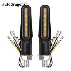 Intermitentes para Motocicleta, 12 LED 2835SMD, Luz de Freno Roja Intermitente, Luz de Señal de Giro Secuencial Ámbar para Moto - Product Image 5