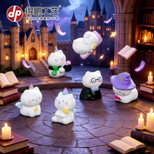 Figurine en résine Dp Magician Kitten, chat mignon de dessin animé, boîte mystère, décoration de bureau, artisanat artistique pour la maison, cadeau - Product Image 1