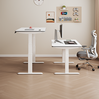 Bureau debout électrique réglable en hauteur à double moteur, poste de travail assis-debout pour la maison, le bureau et le gaming, table à hauteur réglable