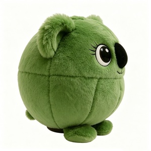 Custom Koala <b>Plush</b> Keychain Round Koala <b>Plush</b> Ball Cute Green Super Soft Fabric Halloween Accessory - Product Image 3